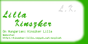 lilla kinszker business card